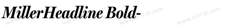 MillerHeadline Bold字体转换